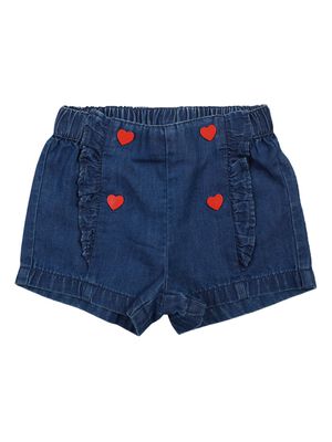 Girls Dark Blue Short Woven Trouser